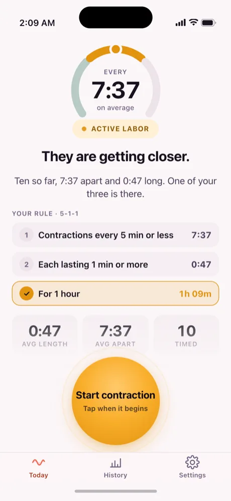 The pattern screen reading They are getting closer, with one of the three criteria met